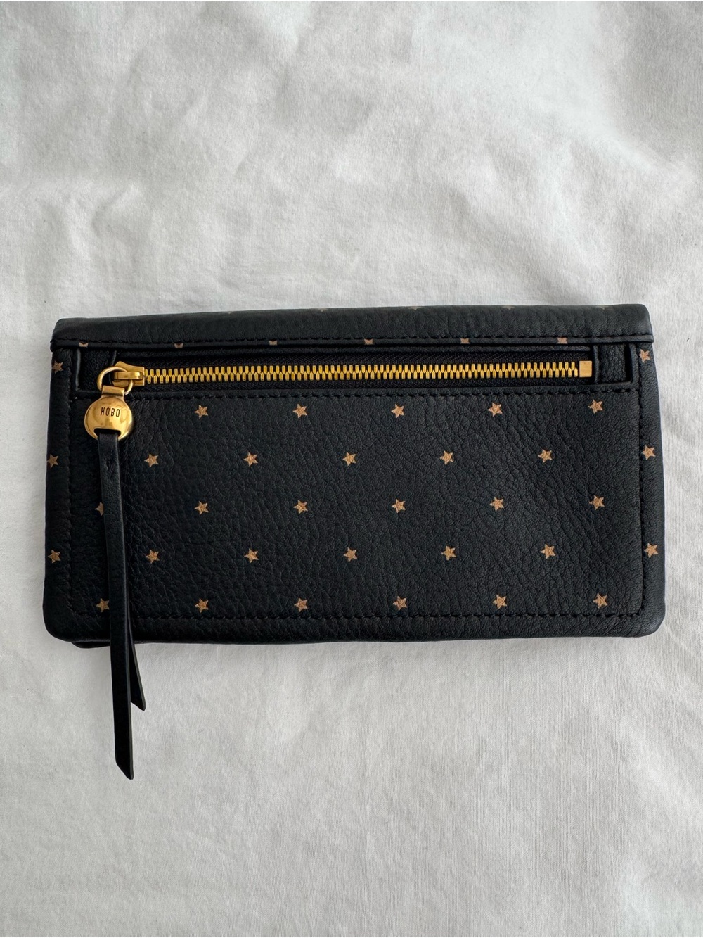 HOBO Black Star-Print Leather Wallet